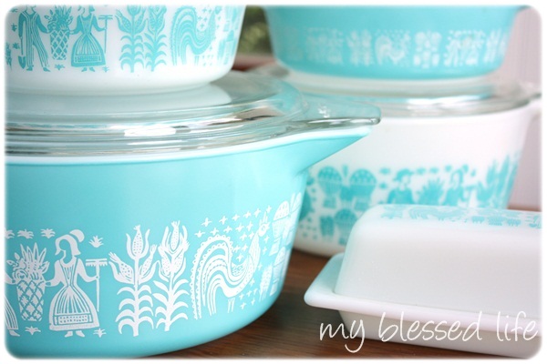 Where can you purchase turquoise pyrex?