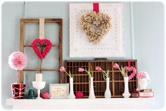 valentine's mantel