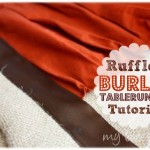 Ruffled Burlap Table Runner