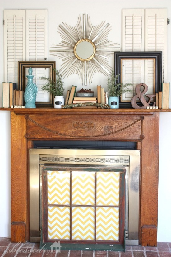 winter mantel ideas