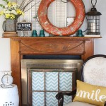 Summer Mantel | MyBlessedLife.net summer mantel decor