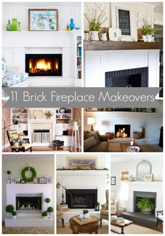 11 Brick Fireplace Makeovers