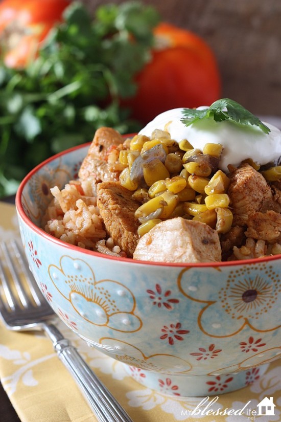 Recipe For Mexican Chicken Rice Bowl