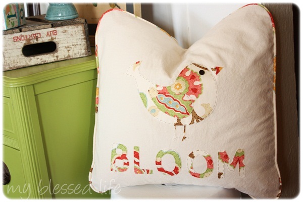 Beautiful Appliquéd “Bloom” Pillow