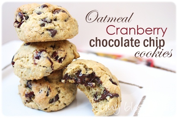 Oatmeal Cranberry Chocolate Chip Cookies