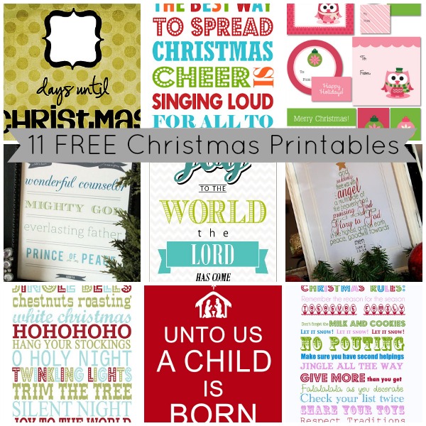 11 {FREE} Christmas Printables
