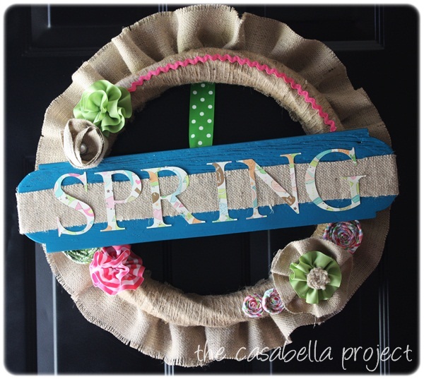 Burlap Spring Wreath