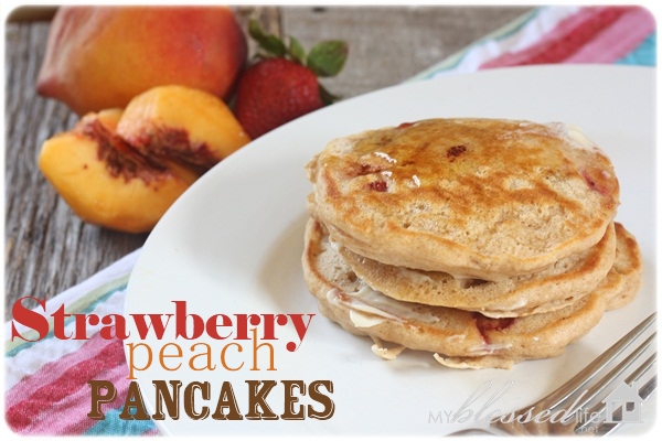 Strawberry-Peach Pancakes