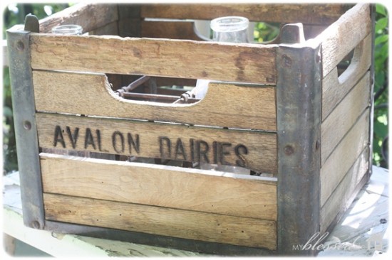 Vintage Milk Crate And Other Finds, Old Wooden Milk Crates
