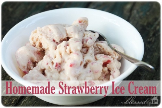 homemade strawberry ice cream