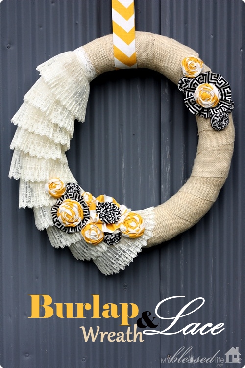 Burlap & Lace Wreath | MyBlessedLife.net