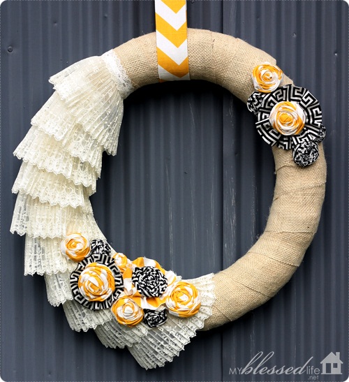 burlap and lace wreath