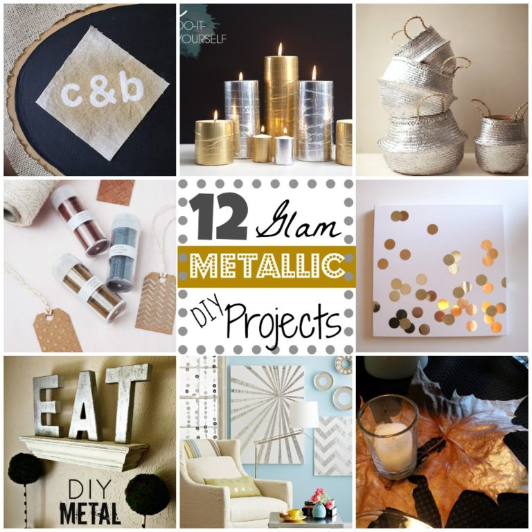 12 Metallic Glam DIY Projects