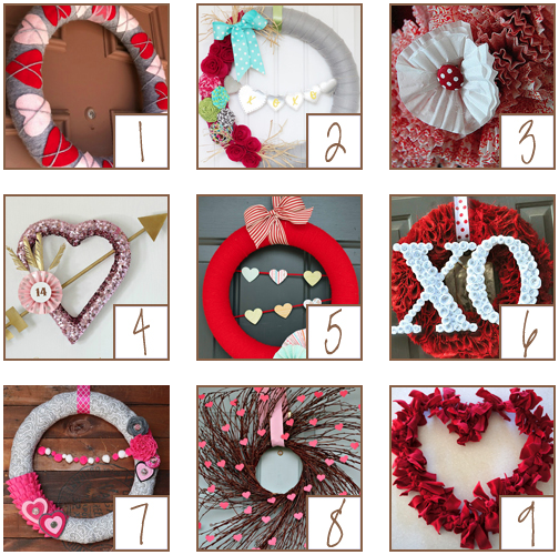 9 DIY Valentine’s Day Wreaths