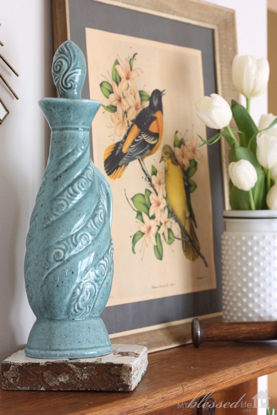 spring mantel decor