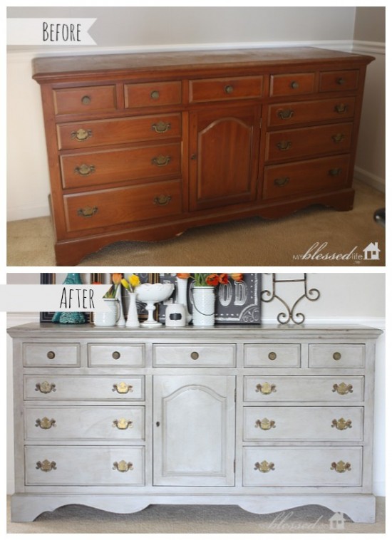 Thrifted Dresser Turned Buffet Makeover My Blessed Life