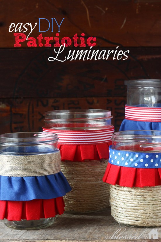 Easy DIY Patriotic Luminaries | MyBlessedLife.net