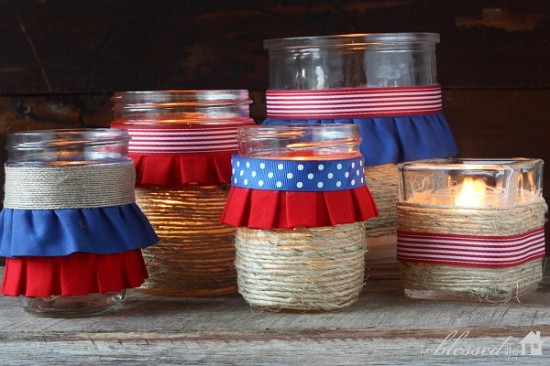 Easy DIY Patriotic Luminaries | MyBlessedLife.net