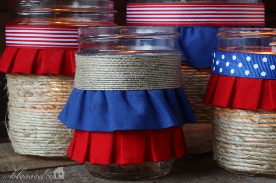 Easy DIY Patriotic Luminaries | MyBlessedLife.net