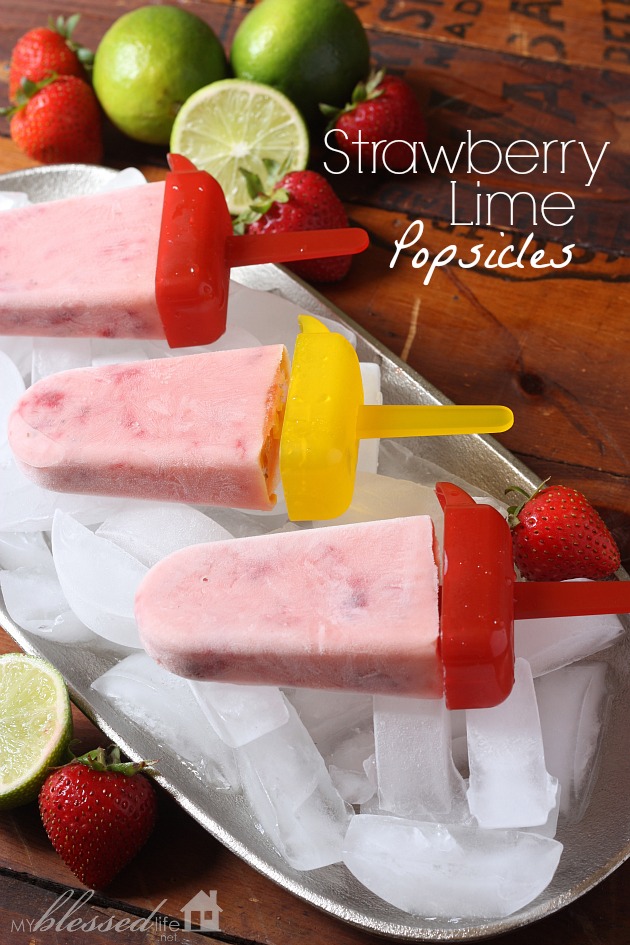 Strawberry Lime Popsicle Recipe