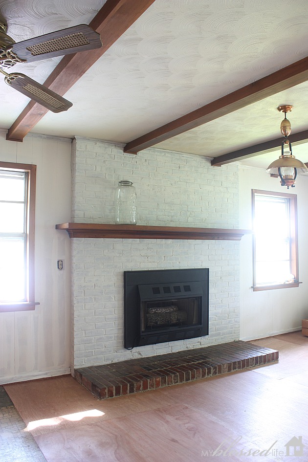 Amazing Fireplace Transformation {Before & After}