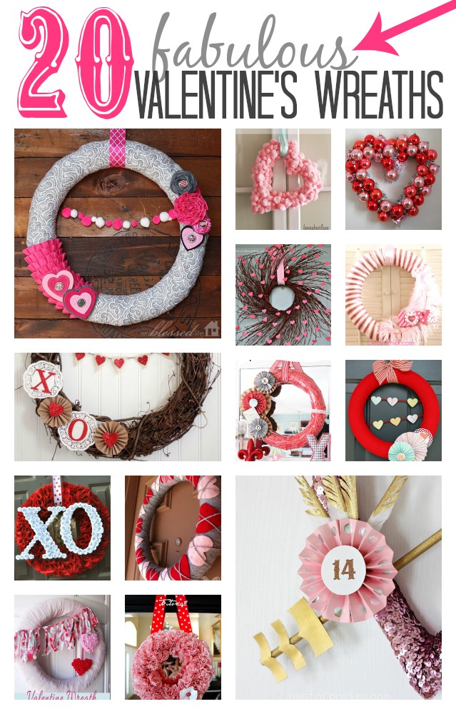 20 Fabulous Valentine's Wreaths  | MyBlessedLife.net