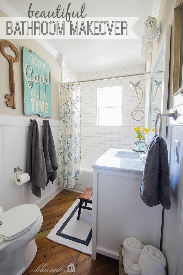 Beautiful Cottage-Style Bathroom Makeover | MyBlessedLife.net