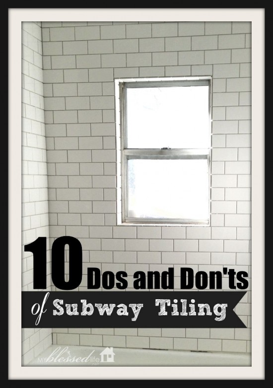 how to install subway tile around a window