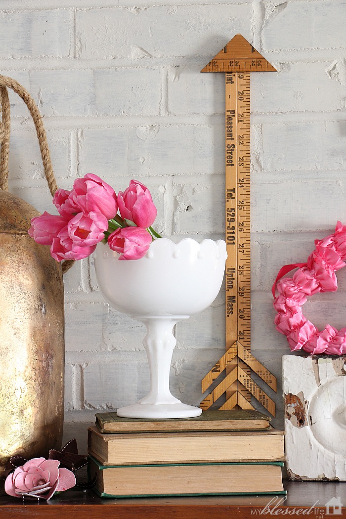 Pretty & Pink Valentine Mantel