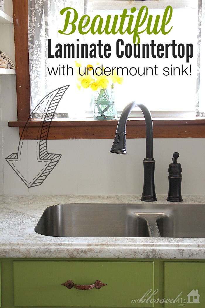 Beautiful Laminate Countertop with Undermount Sink | MyBlessedLife.net