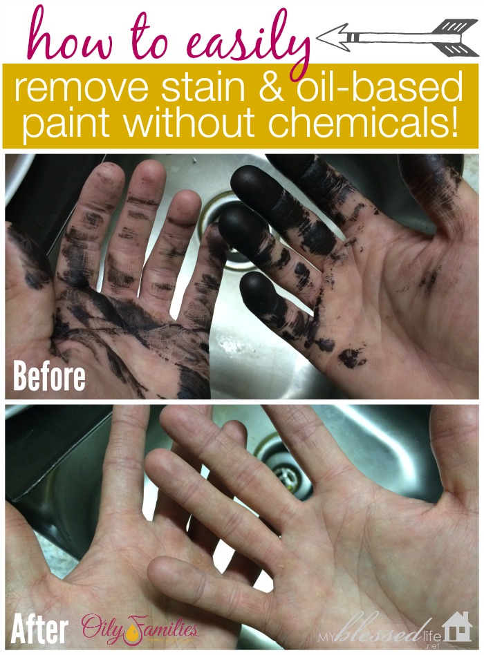 How To Easily Remove Oil-Based Stain & Paint {without chemicals}