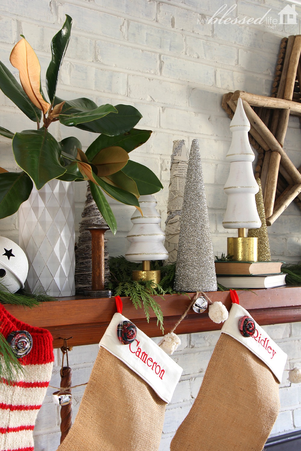 Christmas Mantel 2015 | MyBlessedLife.net