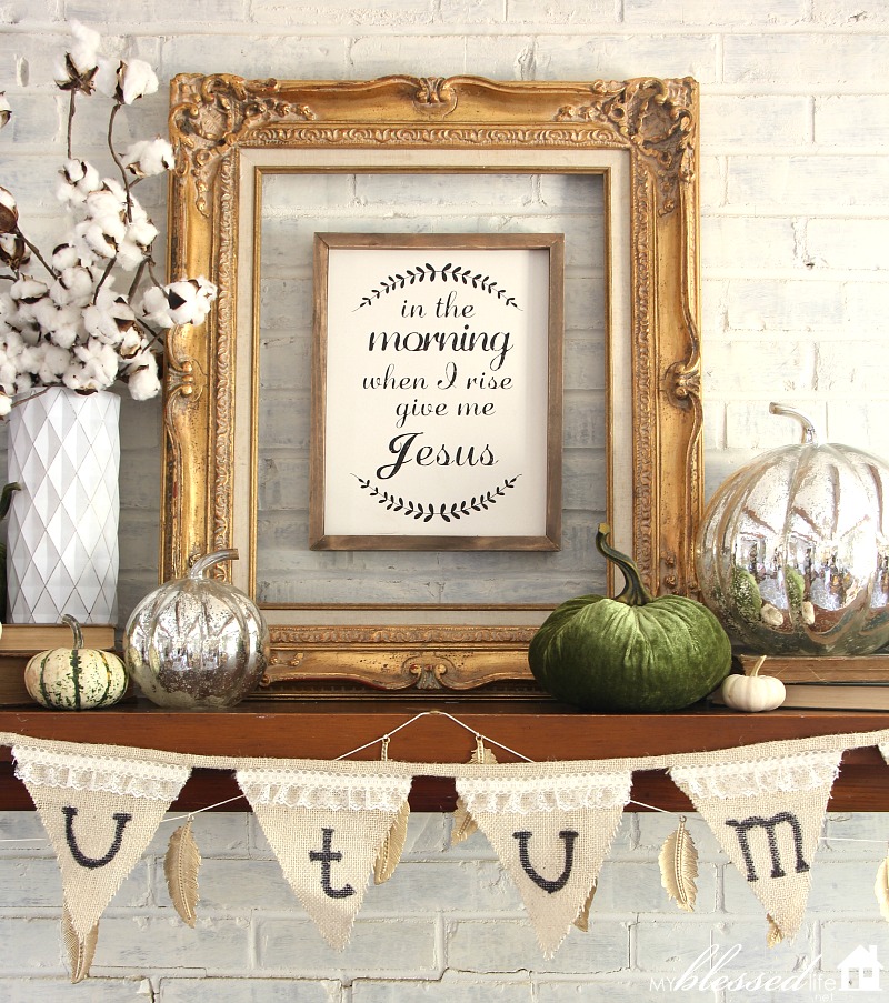 Fall Mantel 2016 | MyBlessedLife.net